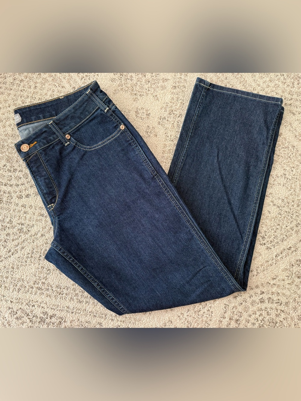 Ariat Rebar Mid Rise Straight Dark Wash Sz 33R Ladies - Picture 10 of 12